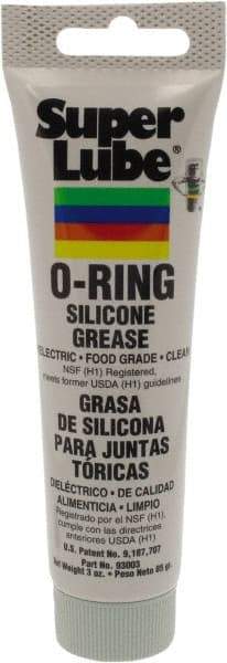 Synco Chemical - 3 oz Tube Silicone General Purpose Grease - Translucent White, Food Grade, 450°F Max Temp, NLGIG 2, - Americas Industrial Supply