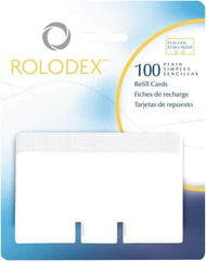 Rolodex - 100 Refills for Rotary - 2-1/4 x 4" - Americas Industrial Supply