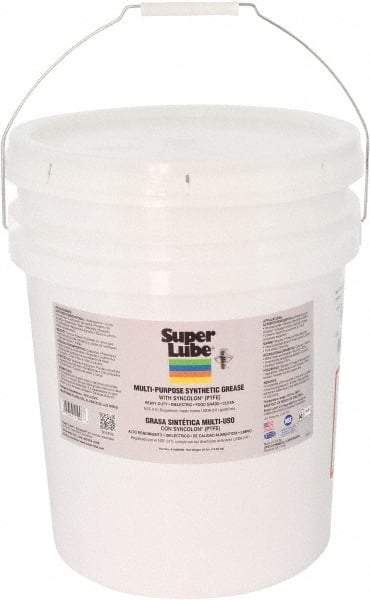 Synco Chemical - 30 Lb Pail Synthetic Lubricant w/PTFE General Purpose Grease - Translucent White, Food Grade, 450°F Max Temp, NLGIG 000, - Americas Industrial Supply