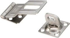 National Mfg. - 1-1/2" Wide, Latching Post Hasp - Stainless Steel - Americas Industrial Supply