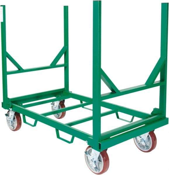 Greenlee - 2,500 Lb Capacity, 28-1/2" Wide x 48" Long x 36-1/2" High Bundler Cart - 1 Shelf, Steel - Americas Industrial Supply