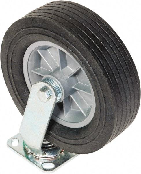 Greenlee - 10" Diam x 3" Wide x 12" OAH Top Plate Mount Swivel Caster - Semi-Pneumatic, 650 Lb Capacity, 2-3/4 x 3-1/2" Plate - Americas Industrial Supply