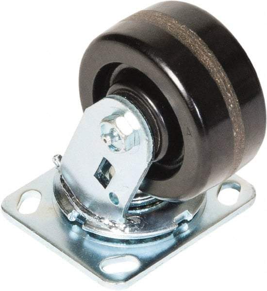 Greenlee - 4" Diam x 2" Wide x 5-5/8" OAH Top Plate Mount Swivel Caster - Phenolic, 800 Lb Capacity, 2-3/4 x 3-1/2" Plate - Americas Industrial Supply