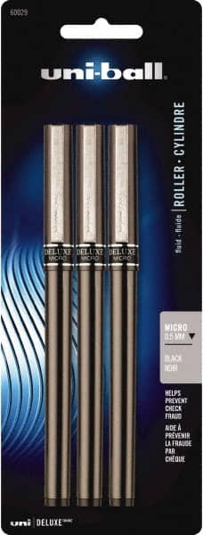 Uni-Ball - Roller Ball 0.5mm Stick Pen - Black - Americas Industrial Supply