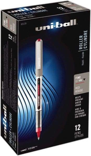 Uni-Ball - Roller Ball 0.7mm Stick Pen - Red - Americas Industrial Supply