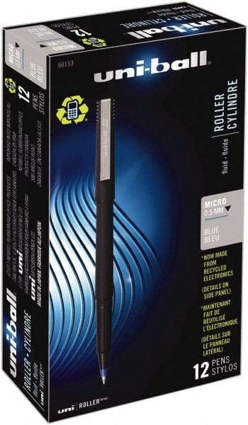 Uni-Ball - Roller Ball 0.5mm Stick Pen - Blue - Americas Industrial Supply