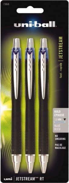 Uni-Ball - Roller Ball 1mm Retractable Pen - Blue - Americas Industrial Supply