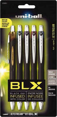 Uni-Ball - Roller Ball 1mm Retractable Pen - Blue & Black, Green & Black, Purple & Black, Brown & Black - Americas Industrial Supply