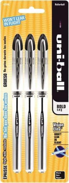 Uni-Ball - Roller Ball 0.8mm Stick Pen - Black - Americas Industrial Supply