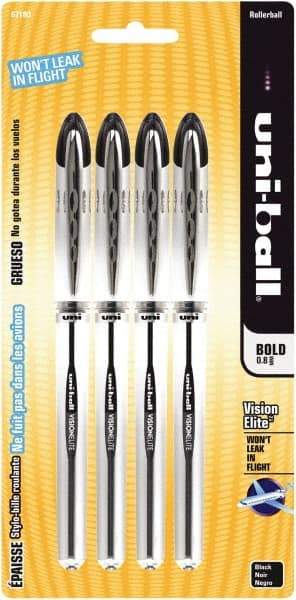 Uni-Ball - Roller Ball 0.8mm Stick Pen - Black - Americas Industrial Supply