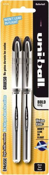 Uni-Ball - Roller Ball 0.8mm Stick Pen - Black - Americas Industrial Supply