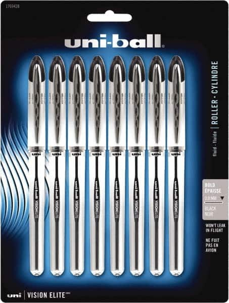 Uni-Ball - Roller Ball 0.8mm Stick Pen - Black - Americas Industrial Supply