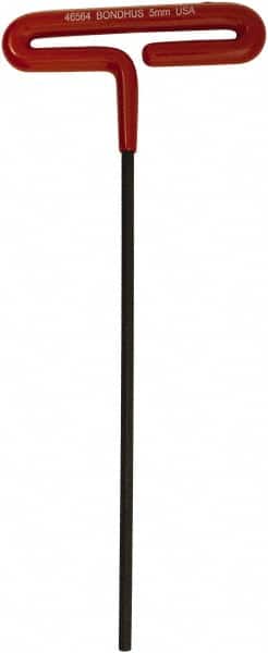 Bondhus - 5mm Hex, T-Handle Cushion Grip, Hex Key - 248mm OAL, Metric System of Measurement - Americas Industrial Supply