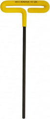 Bondhus - 1/4" Hex, T-Handle Cushion Grip, Hex Key - 251mm OAL, Inch System of Measurement - Americas Industrial Supply