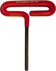 Bondhus - 10mm Hex, T-Handle Cushion Grip, Hex Key - 191mm OAL, Metric System of Measurement - Americas Industrial Supply