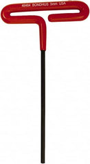 Bondhus - 5mm Hex, T-Handle Cushion Grip, Hex Key - 172mm OAL, Metric System of Measurement - Americas Industrial Supply