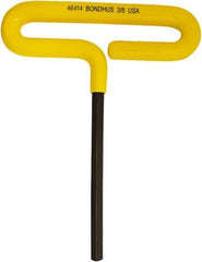 Bondhus - 3/8" Hex, T-Handle Cushion Grip, Hex Key - 191mm OAL, Inch System of Measurement - Americas Industrial Supply