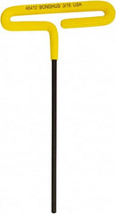 Bondhus - 3/16" Hex, T-Handle Cushion Grip, Hex Key - 171mm OAL, Inch System of Measurement - Americas Industrial Supply