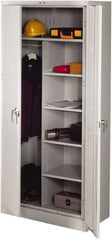 Tennsco - 6 Shelf Combination Storage Cabinet - Steel, 36" Wide x 24" Deep x 78" High, Sand - Americas Industrial Supply