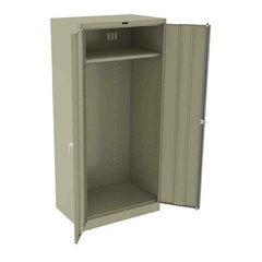 Tennsco - 2 Shelf Wardrobe Storage Cabinet - Steel, 36" Wide x 24" Deep x 78" High, Sand - Americas Industrial Supply