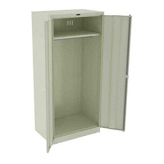 Tennsco - 2 Shelf Wardrobe Storage Cabinet - Steel, 36" Wide x 24" Deep x 78" High, Champagne/Putty - Americas Industrial Supply