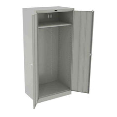 Tennsco - 2 Shelf Wardrobe Storage Cabinet - Steel, 36" Wide x 24" Deep x 78" High, Light Gray - Americas Industrial Supply