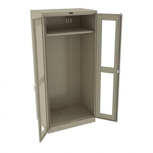 Tennsco - 2 Shelf Wardrobe Storage Cabinet - Steel, 36" Wide x 24" Deep x 78" High, Sand - Americas Industrial Supply