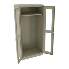 Tennsco - 2 Shelf Wardrobe Storage Cabinet - Steel, 36" Wide x 24" Deep x 78" High, Sand - Americas Industrial Supply
