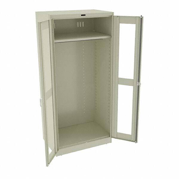 Tennsco - 2 Shelf Wardrobe Storage Cabinet - Steel, 36" Wide x 24" Deep x 78" High, Champagne/Putty - Americas Industrial Supply