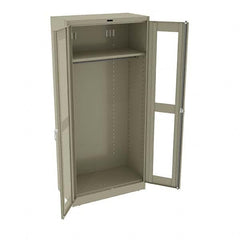 Tennsco - 2 Shelf Wardrobe Storage Cabinet - Steel, 36" Wide x 18" Deep x 78" High, Sand - Americas Industrial Supply