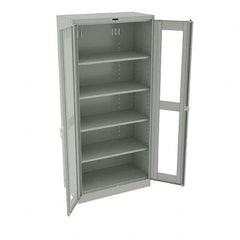 Tennsco - 5 Shelf Visible Storage Cabinet - Steel, 36" Wide x 18" Deep x 78" High, Light Gray - Americas Industrial Supply