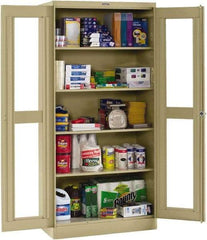 Tennsco - 5 Shelf Visible Storage Cabinet - Steel, 36" Wide x 24" Deep x 78" High, Champagne/Putty - Americas Industrial Supply