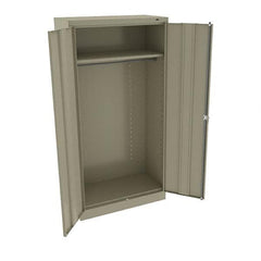 Tennsco - 2 Shelf Wardrobe Storage Cabinet - Steel, 36" Wide x 18" Deep x 72" High, Sand - Americas Industrial Supply