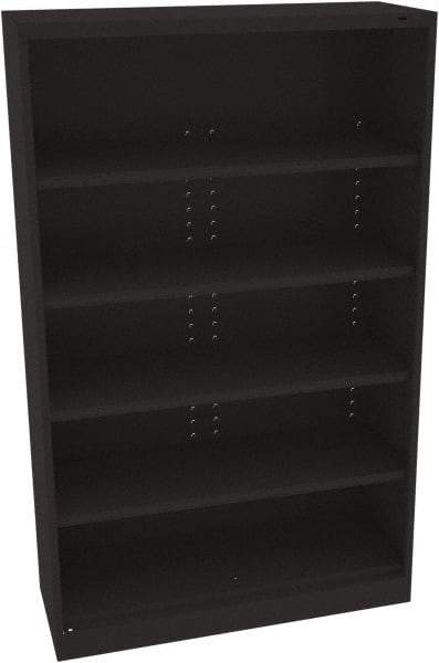 Tennsco - 5 Shelf, 400 Lb. Capacity, Closed Shelving Storage Cabinets and Lockers - 48 Inch Wide x 18 Inch Deep x 78 Inch High, Black - Americas Industrial Supply