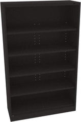 Tennsco - 5 Shelf, 400 Lb. Capacity, Closed Shelving Storage Cabinets and Lockers - 48 Inch Wide x 18 Inch Deep x 78 Inch High, Black - Americas Industrial Supply