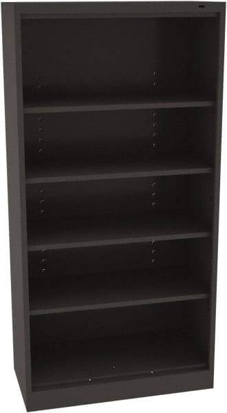 Tennsco - 5 Shelf, 200 Lb. Capacity, Closed Shelving Storage Cabinets and Lockers - 36 Inch Wide x 24 Inch Deep x 72 Inch High, Black - Americas Industrial Supply