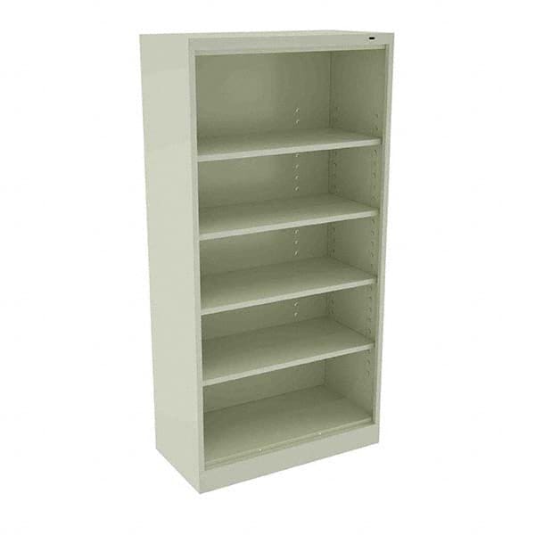 Tennsco - 5 Shelf, 200 Lb. Capacity, Closed Shelving Storage Cabinets and Lockers - 36 Inch Wide x 24 Inch Deep x 72 Inch High, Champagne and Putty - Americas Industrial Supply