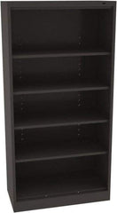 Tennsco - 5 Shelf, 150 Lb. Capacity, Closed Shelving Storage Cabinets and Lockers - 36 Inch Wide x 18 Inch Deep x 72 Inch High, Black - Americas Industrial Supply