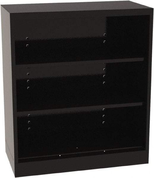 Tennsco - 3 Shelf, 200 Lb. Capacity, Closed Shelving Storage Cabinets and Lockers - 36 Inch Wide x 24 Inch Deep x 42 Inch High, Black - Americas Industrial Supply