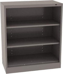 Tennsco - 3 Shelf, 200 Lb. Capacity, Closed Shelving Storage Cabinets and Lockers - 36 Inch Wide x 24 Inch Deep x 42 Inch High, Medium Gray - Americas Industrial Supply