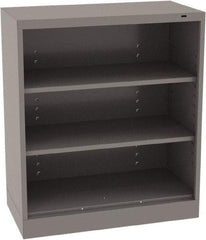 Tennsco - 3 Shelf, 150 Lb. Capacity, Closed Shelving Storage Cabinets and Lockers - 36 Inch Wide x 18 Inch Deep x 42 Inch High, Medium Gray - Americas Industrial Supply