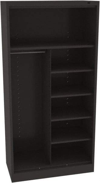 Tennsco - 6 Shelf, 150 Lb. Capacity, Closed Shelving Storage Cabinets and Lockers - 36 Inch Wide x 18 Inch Deep x 72 Inch High, Black - Americas Industrial Supply