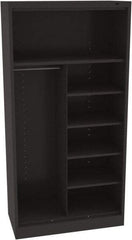 Tennsco - 6 Shelf, 150 Lb. Capacity, Closed Shelving Storage Cabinets and Lockers - 36 Inch Wide x 18 Inch Deep x 72 Inch High, Black - Americas Industrial Supply