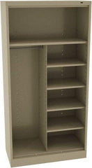 Tennsco - 5 Shelf, 150 Lb. Capacity, Closed Shelving Storage Cabinets and Lockers - 36 Inch Wide x 18 Inch Deep x 72 Inch High, Sand - Americas Industrial Supply