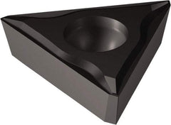 Sandvik Coromant - TCEX1.21.203 F Grade 1105 Carbide Turning Insert - TiAlN2 Finish, 60° Triangle, 5/32" Inscr Circle, 5/64" Thick, 0.1mm Corner Radius - Americas Industrial Supply