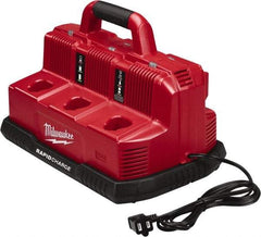 Milwaukee Tool - 18 Volt, 6 Battery Lithium-Ion Power Tool Charger - 1 hr to Charge - Americas Industrial Supply