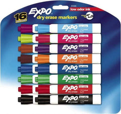 Expo - Assorted Colors, Low Odor Chisel Tip 16 Pack Dry Erase Markers - For Use with Dry Erase Marker Boards - Americas Industrial Supply