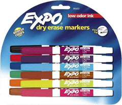 Expo - Aqua, Black, Blue, Brown, Green, Lime, Orange, Pink, Plum, Pumpkin, Purple & Red Low Odor Fine Tip Dry Erase Markers - For Use with Dry Erase Marker Boards - Americas Industrial Supply