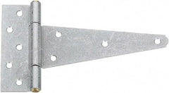 National Mfg. - 2 Piece, 5-1/2" Long, Galvanized Extra Heavy Duty - 8" Strap Length, 2-5/8" Wide Base - Americas Industrial Supply