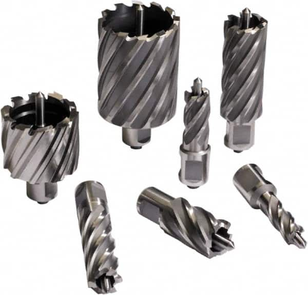 Cleveland Steel Tool - 1-9/16" Diam x 3" Deep Carbide-Tipped Annular Cutter - Americas Industrial Supply